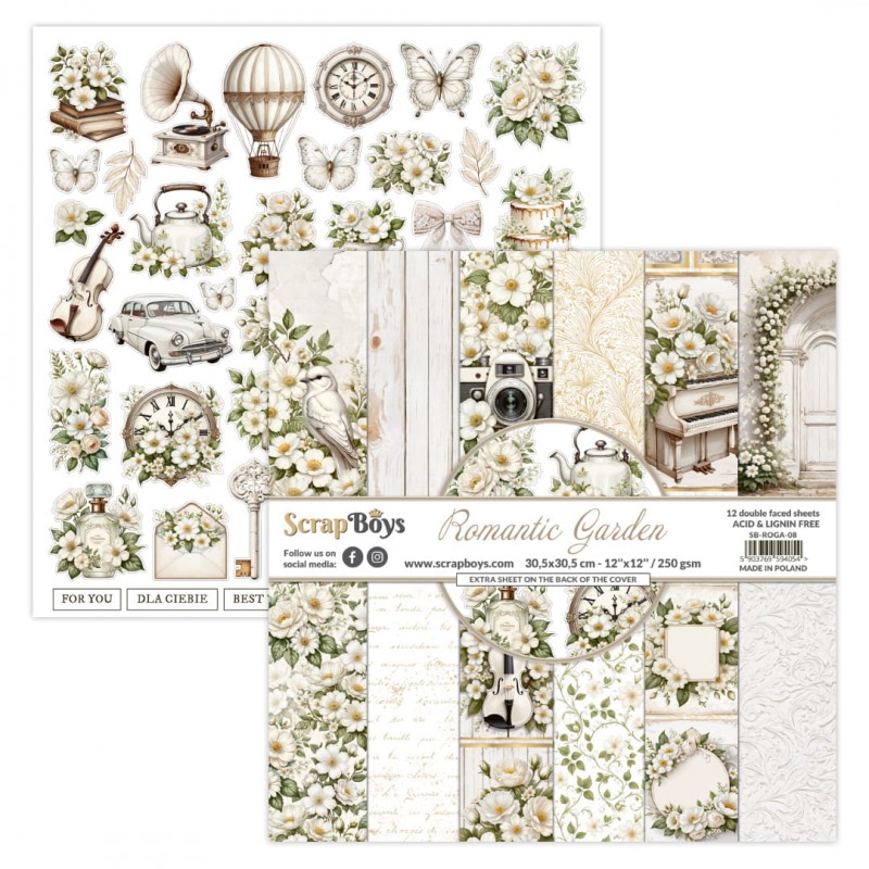 Pack Romantic Garden - 30.5 x 30.5 cm