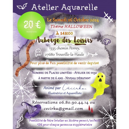 26/10 - Atelier aquarelle enfant (deuxième date)