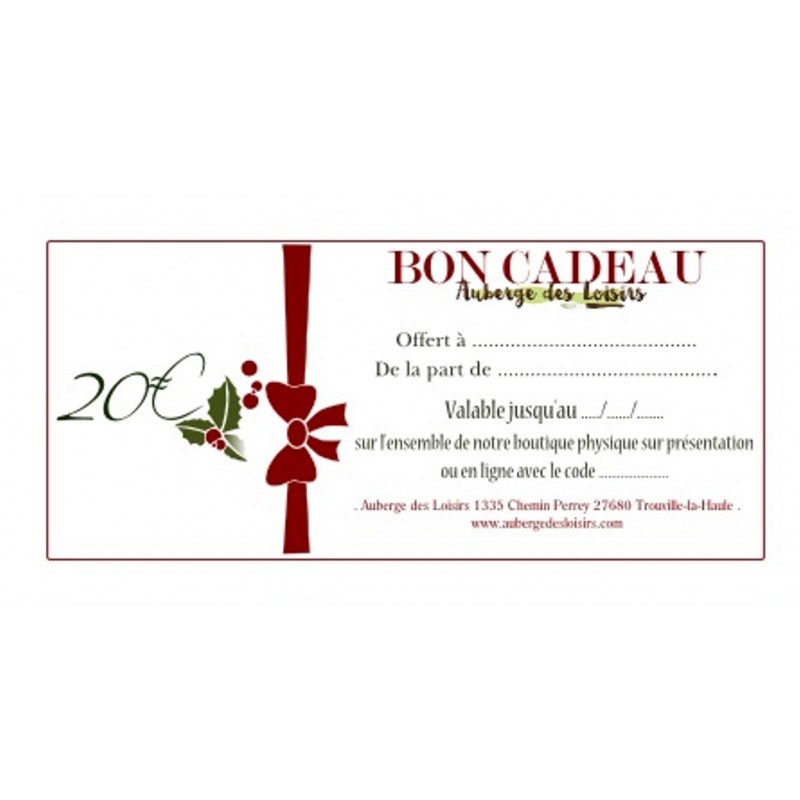 Bon cadeau 20€ - Thème Noël