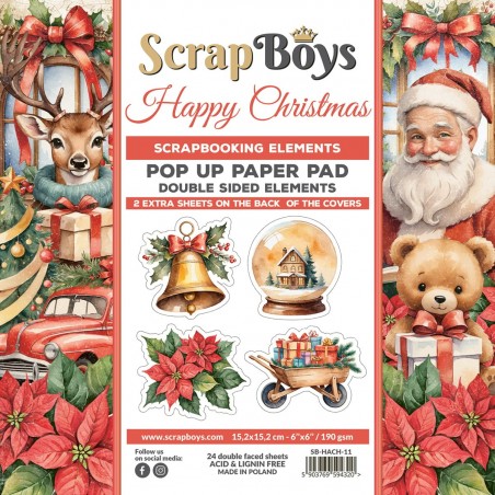 Happy Christmas - Pop up paper pad