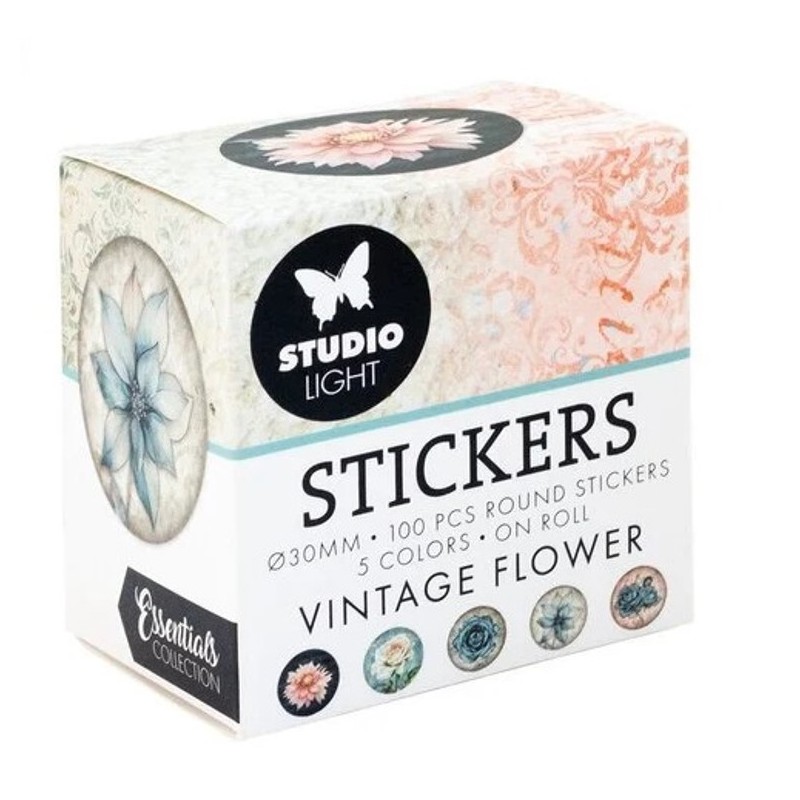 Rouleau de stickers - Vintage flower