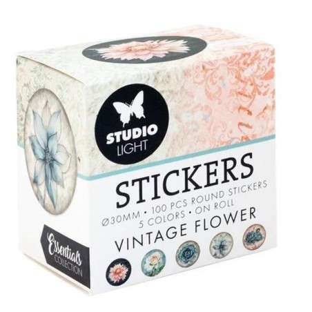 Rouleau de stickers - Vintage flower