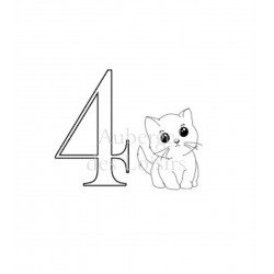 Chiffre 4 - Chaton