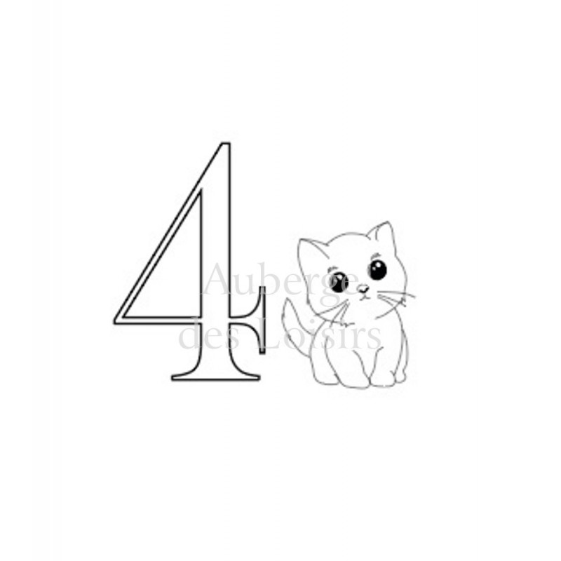 Chiffre 4 - Chaton