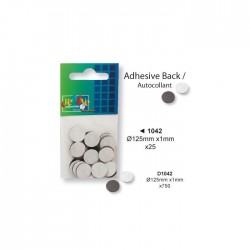 Aimants ronds adhésifs - 1 mm d'épaisseur - Scrapbooking