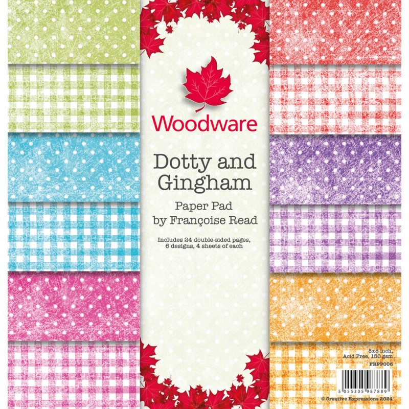 Dotty and Gingham paper pad - Woodware